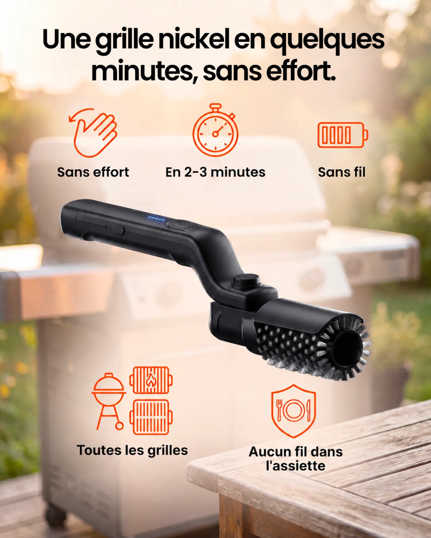 GRILLEO™ — La Brosse qui Efface la Corvée