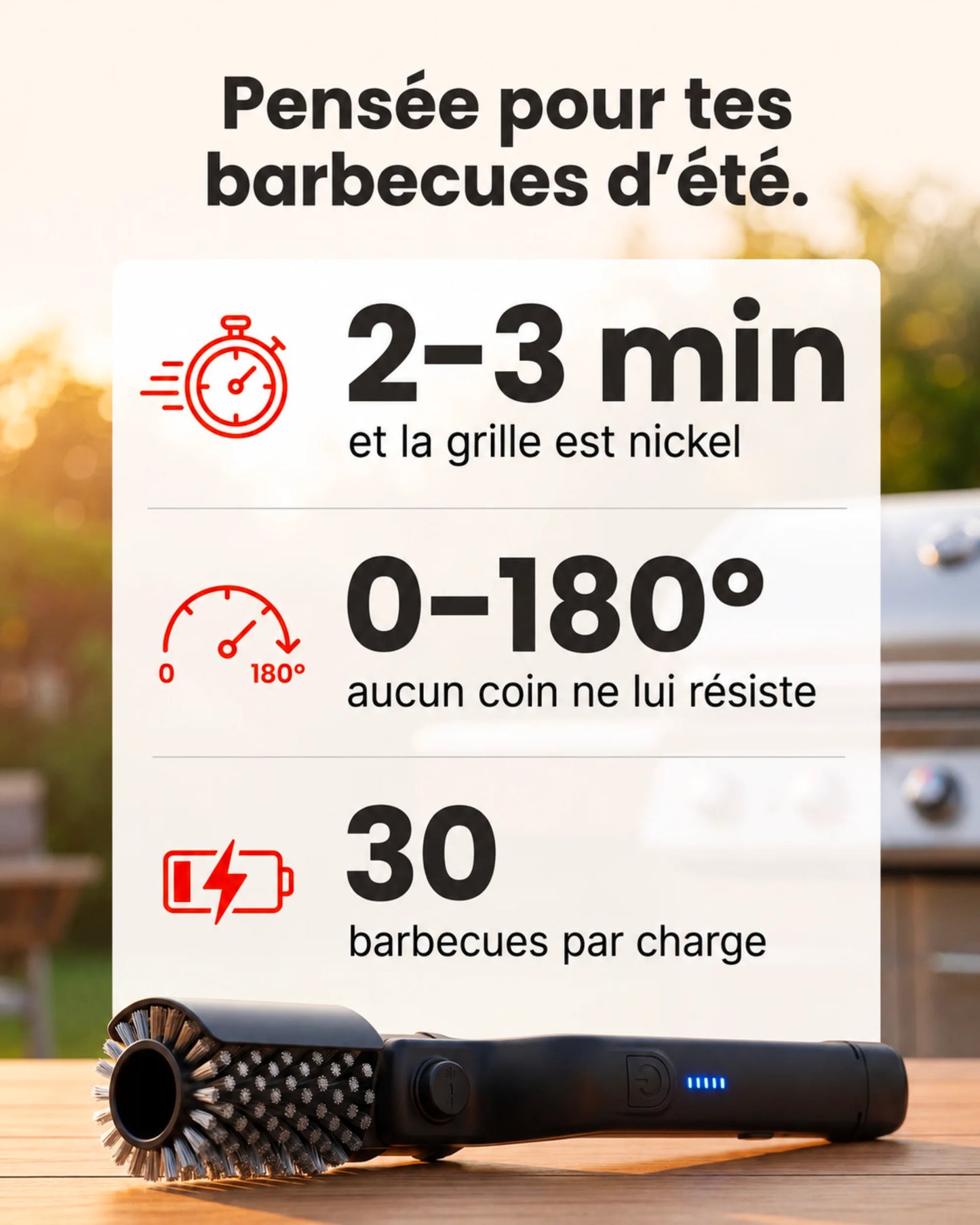 GRILLEO™ — La Brosse qui Efface la Corvée
